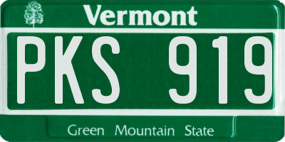 VT license plate PKS919