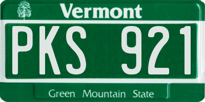 VT license plate PKS921