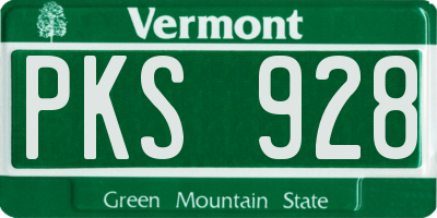 VT license plate PKS928