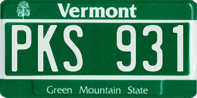 VT license plate PKS931