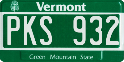 VT license plate PKS932