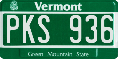 VT license plate PKS936