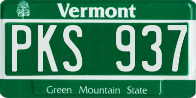 VT license plate PKS937