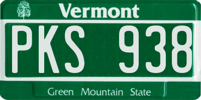 VT license plate PKS938