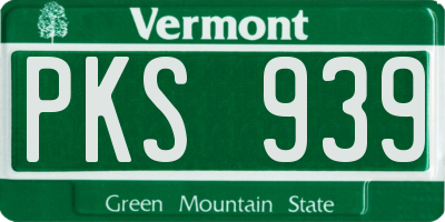 VT license plate PKS939