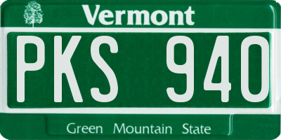 VT license plate PKS940