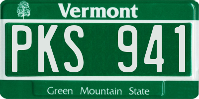 VT license plate PKS941