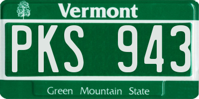 VT license plate PKS943