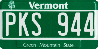 VT license plate PKS944