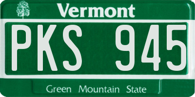 VT license plate PKS945