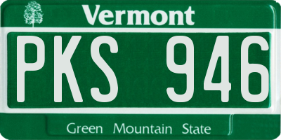 VT license plate PKS946