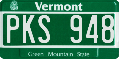 VT license plate PKS948