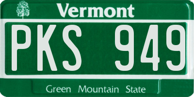 VT license plate PKS949