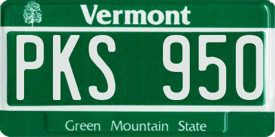 VT license plate PKS950