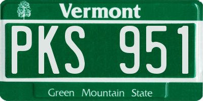 VT license plate PKS951