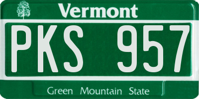 VT license plate PKS957