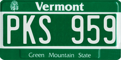 VT license plate PKS959