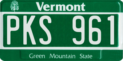 VT license plate PKS961