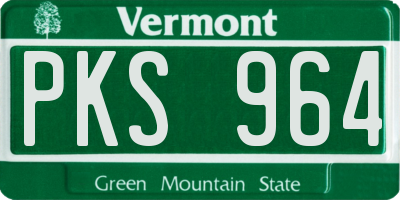 VT license plate PKS964