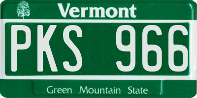 VT license plate PKS966