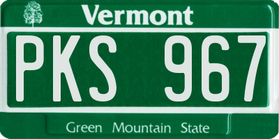 VT license plate PKS967
