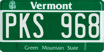 VT license plate PKS968