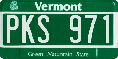 VT license plate PKS971