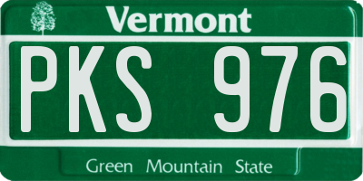 VT license plate PKS976
