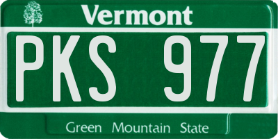 VT license plate PKS977