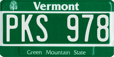 VT license plate PKS978