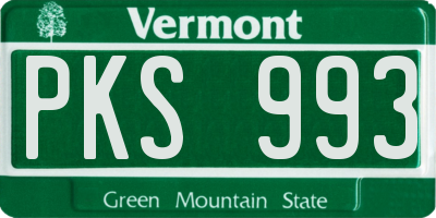VT license plate PKS993