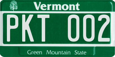 VT license plate PKT002