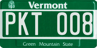 VT license plate PKT008