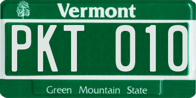 VT license plate PKT010