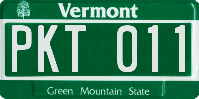 VT license plate PKT011