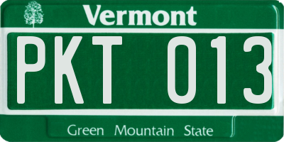 VT license plate PKT013