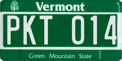 VT license plate PKT014