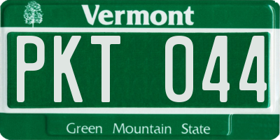 VT license plate PKT044