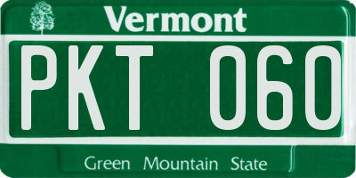 VT license plate PKT060