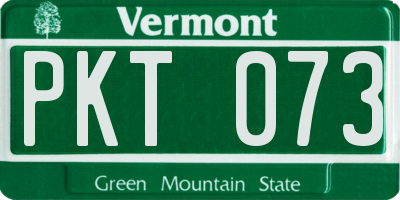 VT license plate PKT073