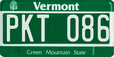 VT license plate PKT086