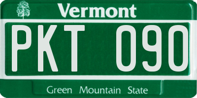 VT license plate PKT090