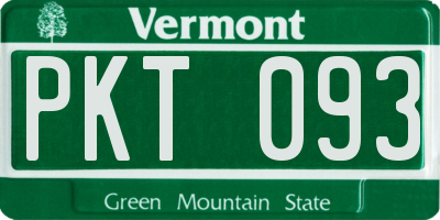 VT license plate PKT093