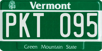 VT license plate PKT095