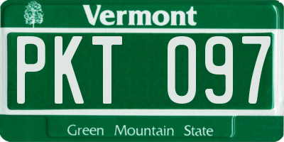 VT license plate PKT097