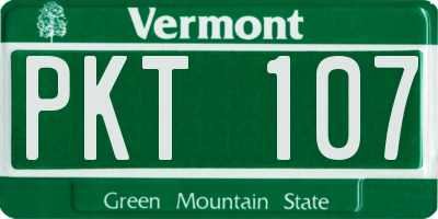 VT license plate PKT107