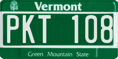 VT license plate PKT108