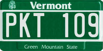 VT license plate PKT109