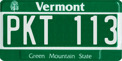 VT license plate PKT113