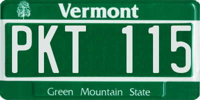 VT license plate PKT115